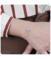 Designed Art Flower Silver Bracelet BRS-591